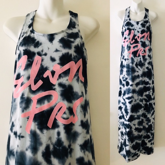 Little ELEVEN PARIS NWT Tie Dye LOGO Maxi DRESS Size 14 - Picture 5 of 6